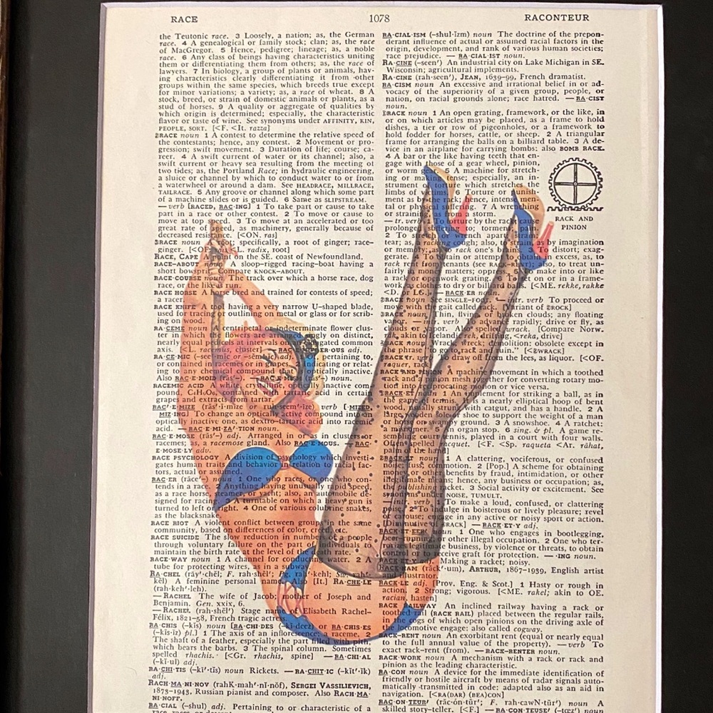 Set of Two Pinup Dictionary Art Prints